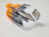 UK-Painted body ST-4 Falcon white/gun metal/fluorescent orange for S35-4 nitro SWORKZ