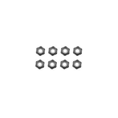 UK-M2 Locknuts, Black Aluminum (8pcs) TEAM-ASSOCIATED