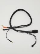 UK-2S PK 4/5mm charging cable + Balancing plug for XT90 Charger output Black (60cm) WS-LINE