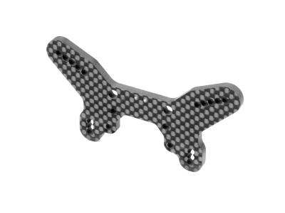 UK-Carbon shock tower HS bulkhead for wing - 2 dots - front XB4'26 X-RAY