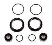 UK-13mm Shock Collar and Seal Retainer Set, black aluminum TEAM-ASSOCIATED