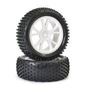 UK-Vantage Front Buggy Tyre Mounted On Wheels (pr) - White FTX