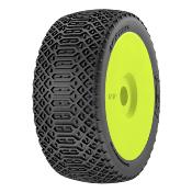 UK-Tyres "FLEXY" glued on yellow rims (2) (choice of compound) GRP
