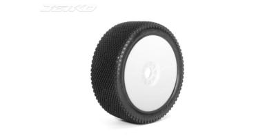 UK-"J-ZERO" 1/8 tyres mounted on white wheels Revo (2) (choice of hardness) JETKOPOWER 