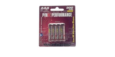 UK-Batteries R3-AAA Ni-Mh 800Mah (4) UHO PINK PERFORMANCE