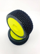 UK-Tires TT 1/8 KILLER glued on YELLOW rims (2) SP RACING