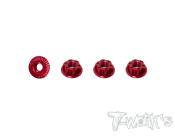 UK-Light Weight Low Profile Serrated M4 Wheel Nuts (4pcs) T-WORK'S