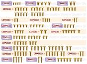 UK-Gold Plated Steel Screw Set 140pcs.( For Xray XB2'25 ) T-WORK'S