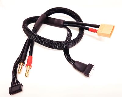 UK-4S XT90 charging cable + balancing plug for 4 mm PK charging output (60cm) WS-LINE