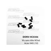 UK-Flat Point Screws M3x6 Steel (10) DONUTS RACING