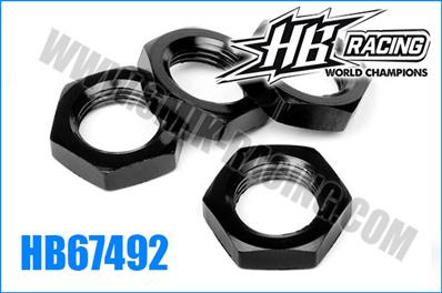 UK-17mm wheel nut (black/4pcs) HB RACING