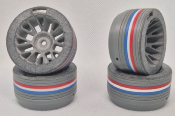 UK-Ultimate "FRANCE" Limited Edition Grey Steering Wheel for Radio Transmitters – 1 pc (Sanwa, Futaba, FlySky, etc.) (Blue/White/Red) – DAS SPEED