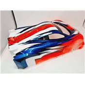 UK-Seven65 GT8 with wing paint (Blue/Fluorescent Red/White) 1/8 buggy BITTYDESIGN