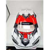 UK-Seven65 GT8 body paint (White/Silver/Red) with wing BITTYDESIGN