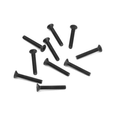 UK-M3x20mm Flat Head Screws (black, 10pcs) TEKNO-RC