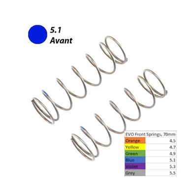UK-Ressorts 16mm avants EVO 5.1 bleus (2) 8B 4.0 LOSI