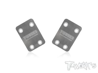 UK-Stainless Steel Rear Chassis Skid Protector ( Kyosho MP9/MP9e EVO/MP10/MP10E ) 2pcs. T-WORK'S