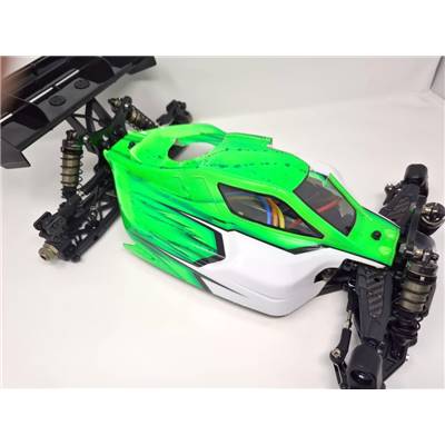 UK-Vision body paint (Green/White) 1/8 buggy for S35-3/-4 Sworkz and MBX8 Nitro BITTYDESIGN