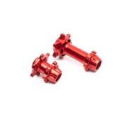 UK-Aluminum Hub Set, Machined, Red: Promoto-MX LOSI