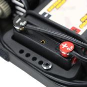 UK-Lowpro bullet plugs w/ grips - 5MM red/black 1UP RACING