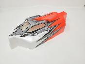 UK-EB48 2.0 WHITE/SILVER/FLUO RED BODY PAINTED FOR EB48 2.0 - 2.1 TEKNO-RC