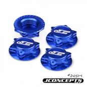 UK-Fin, 1/8th Serrated Light-Weight Wheel Nut (Fine Thread) - Closed End J-CONCEPTS