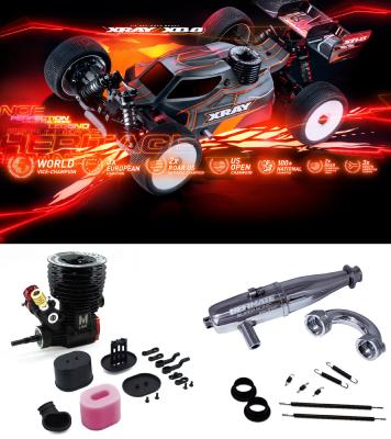 UK-Combo Kit XB8 TT 1/8eme Nitro 2026 + Motor UR MXR V2 + Ligne EFRA 2141 XRAY