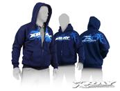 UK-Sweater Hooded with Zipper - Blue (XL) X-RAY