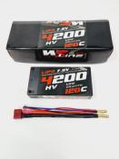 UK-Accu shorty 4200mha 120c HV LOW GRAVITY 7.6v (prise PK 4mm) WS-LINE