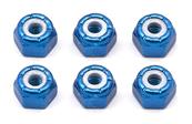 UK-FT Locknuts, 8-32, blue aluminum TEAM-ASSOCIATED