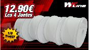 UK-1/8 Truggy Standard White Wheels (Set of 4) WS-LINE