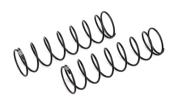 UK-13mm Rear Springs, gray 2.55 lb/in, L72, 8.75T, 1.2D TEAM-ASSOCIATED