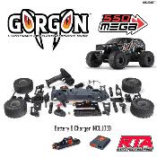 UK-1/10 GORGON 4X2 MEGA 550 Brushed Monster Truck Ready-To-Assemble Kit with Battery & Charger ARRMA