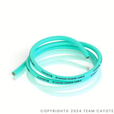 UK-13AWG Silicone Cable Aurora Green (100cm) CAYOTE