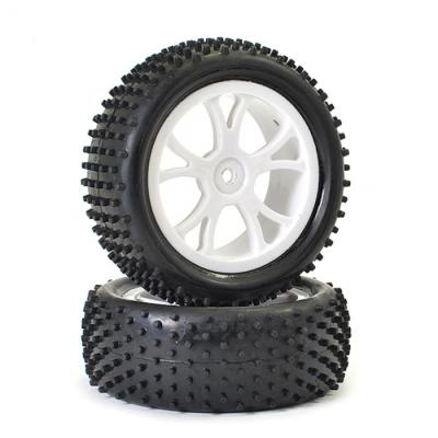 UK-Vantage Front Buggy Tyre Mounted On Wheels (pr) - White FTX