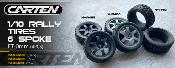 UK-TC Rally Tires+Wheels 6 Spoke Grey ET (4) CARTEN