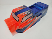 UK-ET48 2.0 FLUO RED/SILVER/NIGHT BLUE BODY PAINTED FOR ET48 2.0 TEKNO-RC