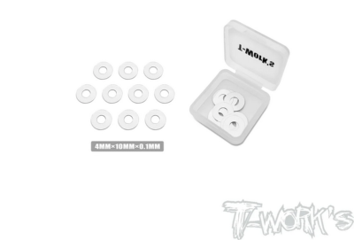 UK-4 x 10 x 0.1mm Stainless Steel Shim Washer ( 10pcs. ) T-WORK'S