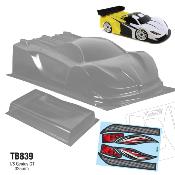 UK-Bodyshell 1/8 GENIUS GT8 325mm (unpainted) TEAM-C