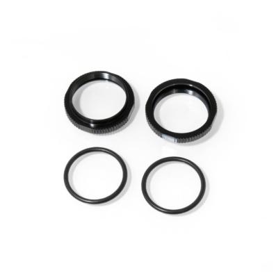 UK-Shock Adjustment Collars (short, aluminum, BLACK ano, 2pcs) TEKKNO RC