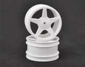 UK-JC 5 Spoke 2.2 Rear White Wheel XLS,PC pr CORE-RC