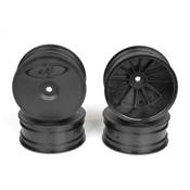 UK-Speedline Buggy Wheels for Associated B64 - B64D / TLR 22 3.0 - 4.0 / Front / BLACK / 4Pcs D.E RACING