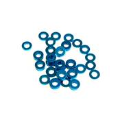 UK-Alum M3x6mm Flat washer set Black (30) DONUTS RACING