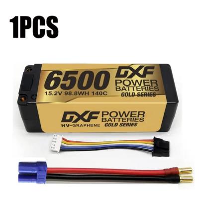 UK-Lipo Battery 4S 15.2V 6500MAH 140C GoldSeries LCG 5MM Graphene avec cordon EC5