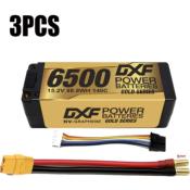 UK-3 X Lipos Battery 4S 15.2V 6500MAH 140C GoldSeries LCG 5MM Graphene with XT90 cable DXF