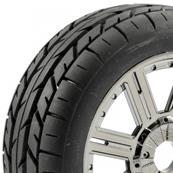 UK-1/8 EAGLE TREAD MOUNTED ON 8-SPOKE BLACK CHROME (PR) FASTRAX