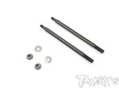UK-DLC coated Front Shock Shaft 59.7mm ( For Mugen MBX8/ MBX7/ 7R / MBX8R ) 2pcs. T-WORK'S