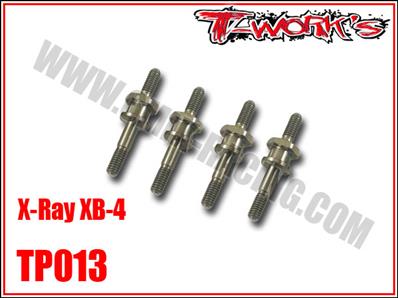 UK-64 Titanium XB4 Screw Shock Pivot Ball with Hex ( For Xray XB4 / XB2C'17/XB2C 2018 ) 4pcs. T-WORK'S