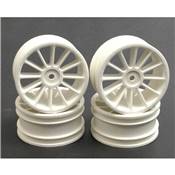 UK-Wheel; 12 spoke 25mm - White (Pk4) SCHUMACHER RACING