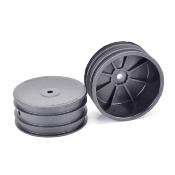UK-Wheel; Hex Front - Black - 4wd - pr (2) SCHUMACHER RACING